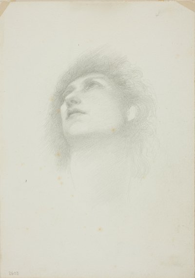 Głowa kobiety z odwróconą twarzą autorstwa Sir Edward Burne Jones
