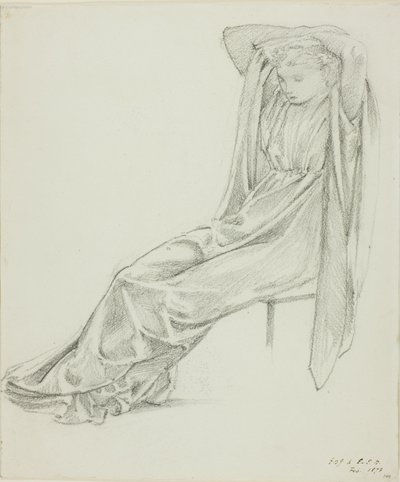 Siedząca postać kobiety autorstwa Sir Edward Burne Jones