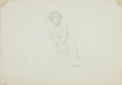 Siedząca kobieta nago autorstwa Sir Edward Burne Jones