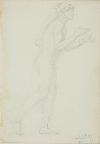 Studiuj dla pielgrzyma w Rzymie Róży autorstwa Sir Edward Burne Jones