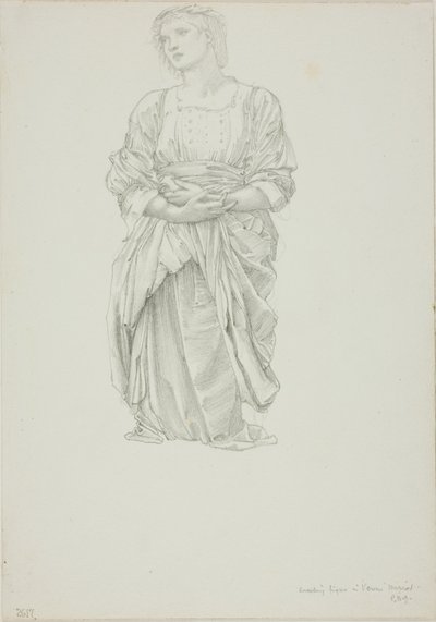 Studium do "Lustra Wenus": Klęcząca postać kobieca autorstwa Sir Edward Burne Jones