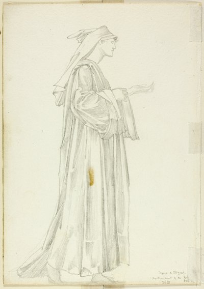 Studium pielgrzyma do Rzymu Róży autorstwa Sir Edward Burne Jones