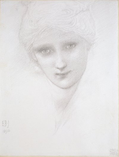 Głowa kobiety, 1890 autorstwa Sir Edward Coley Burne Jones