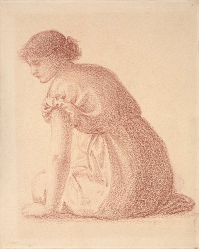 Siedząca postać kobiety, koniec XIX wieku autorstwa Sir Edward Coley Burne Jones