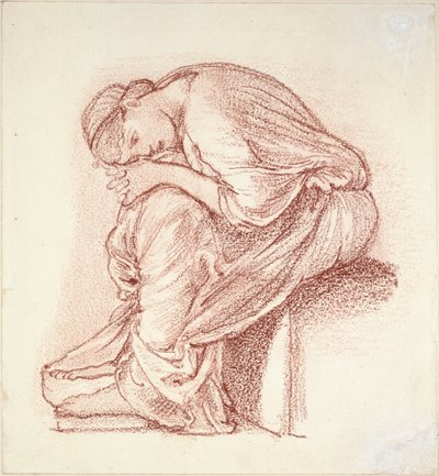 Siedząca postać kobiety, koniec XIX wieku autorstwa Sir Edward Coley Burne Jones