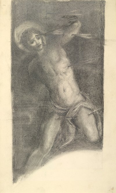 Studium św. Sebastiana Tintoretta w Scuola Grande di San Rocco, 1859 lub 1862 autorstwa Sir Edward Coley Burne Jones