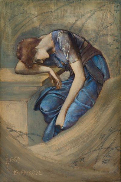 Seria Briar Rose - studium dla „Dwór ogrodowy”, 1889. autorstwa Sir Edward Coley Burne Jones