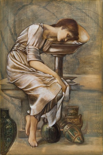 Seria Briar Rose - studium dla „Dwór ogrodowy”, 1889. autorstwa Sir Edward Coley Burne Jones