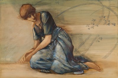 Seria Briar Rose - studium dla „Dwór ogrodowy”, 1889. autorstwa Sir Edward Coley Burne Jones