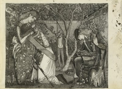 Pożegnanie Rycerza, 1858 autorstwa Sir Edward Coley Burne Jones