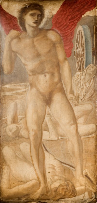 Tryptyk trojański - Studium dla miłości ujarzmiającej zapomnienie, 1875. autorstwa Sir Edward Coley Burne Jones