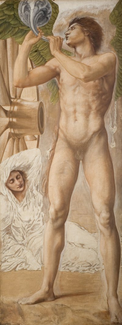 Tryptyk trojański - Studium sławy obalające Fortune, 1875. autorstwa Sir Edward Coley Burne Jones