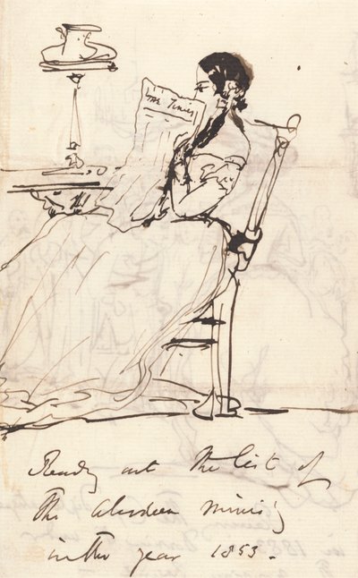 Lendo a Lista do Aberdeen Ministrypolish autorstwa Sir Edwin Henry Landseer