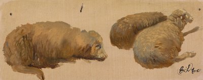 Trzy owce w spoczynku autorstwa Sir Edwin Henry Landseer