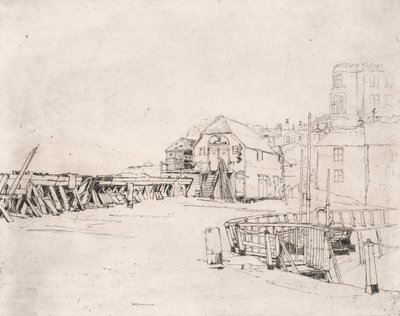 Tratwa „Lusitania” na molo Broadstairs autorstwa Sir Frank Short