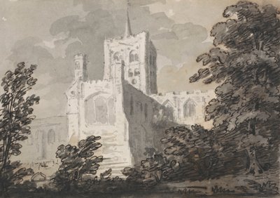 Kościół opactwa w St. Albans autorstwa Sir George Howland Beaumont seventh Baronet