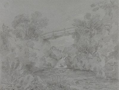 Most nad basenem w Llanrwst autorstwa Sir George Howland Beaumont seventh Baronet