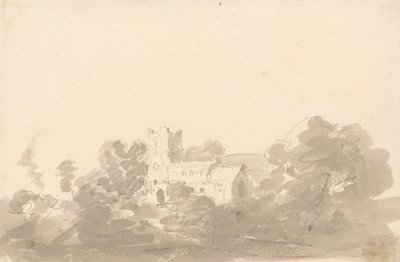 Kościół na drzewach autorstwa Sir George Howland Beaumont seventh Baronet