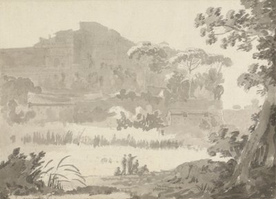 Watykan od drogi do Ponte Mola autorstwa Sir George Howland Beaumont seventh Baronet