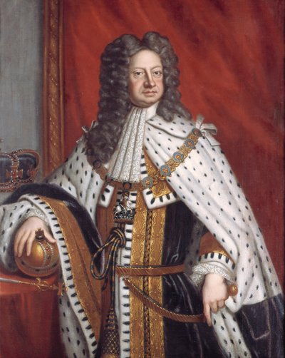 Portret Jerzego I w szacie namaszczenia autorstwa Sir Gotfrey Kneller