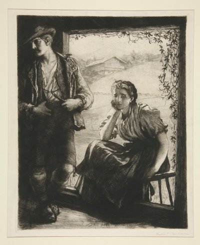 Pierwsza kłótnia autorstwa Sir Hubert von Herkomer
