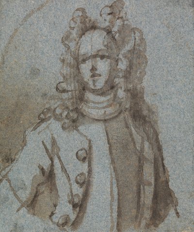 Portret mężczyzny w peruce z pełnym dołem autorstwa Sir James Thornhill
