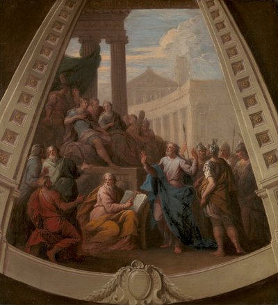 Św. Paweł przed Agryppą autorstwa Sir James Thornhill