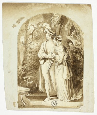 Kochankowie w lesie autorstwa Sir John Everett Millais