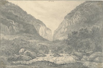 Dolina Saltina w pobliżu Brieg przy wejściu do Simplon autorstwa Sir John Frederick William Herschel