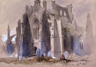 „Opactwo Melrose”, 1845 autorstwa Sir John Gilbert