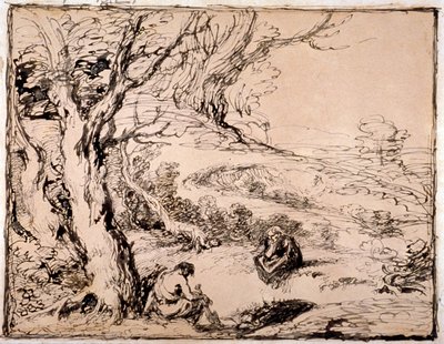 „Timon i Apemantus”, 1883 autorstwa Sir John Gilbert