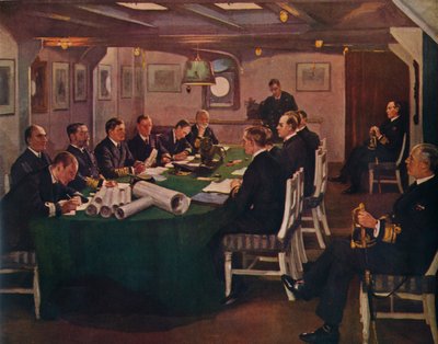 – Kabina dziobowa, H.M.S. Królowa Elżbieta, Rosyth, 16 listopada 1918, 1935 autorstwa Sir John Lavery