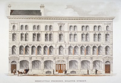 Widok lokalu handlowego, Billiter Street, City of London, 1875 autorstwa Sir Joseph Causton and Sons