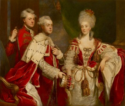 George, 2. hrabia Harcourt, jego żona Elżbieta i brat William, 1780 autorstwa Sir Joshua Reynolds