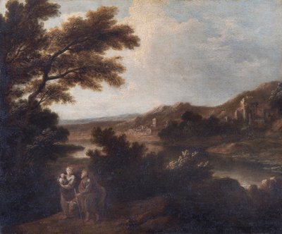 „Krajobraz z ucieczką do Egiptu”, XVIII wiek autorstwa Sir Joshua Reynolds