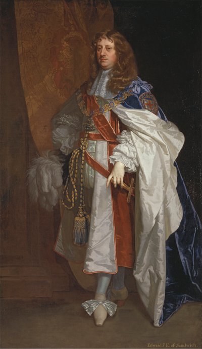 Edward Montagu, pierwszy hrabia Sandwich autorstwa Sir Peter Lely