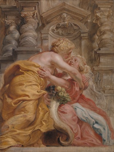 Obfitość obejmująca pokój autorstwa Sir Peter Paul Rubens