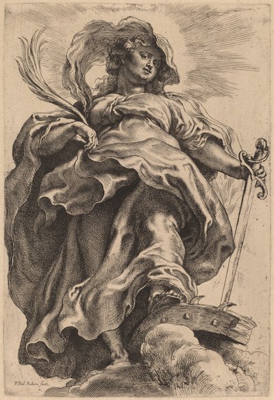 Święta Katarzyna w chmurach autorstwa Sir Peter Paul Rubens