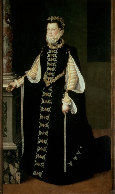 Isabella de Valois, królowa Hiszpanii (1545-68), żona króla hiszpańskiego Filipa II (1556-98) autorstwa Sofonisba Anguissola