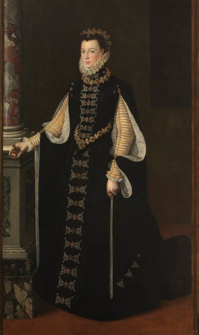 „Portret Elżbiety Walezejskiej (1545-1568) lub Izabeli Walejskiej, Królowej Hiszpanii”” – Elżbieta Walezjewska (1545-1568), Królowa Hiszpanii po Anguissola, Sofonisba (ok. 1532-1625) autorstwa Sofonisba Anguissola