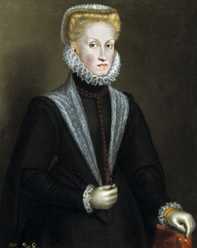 Portret Anny Austriaczki 1549-1580, małżonki królowej Hiszpanii i Portugalii, 1573. autorstwa Sofonisba Anguissola