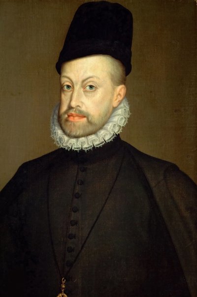 Portret Filipa II 1527-1598, króla Hiszpanii i Portugalii, 1568. autorstwa Sofonisba Anguissola