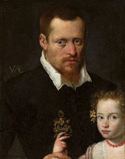 Portret mężczyzny z córką autorstwa Sofonisba Anguissola