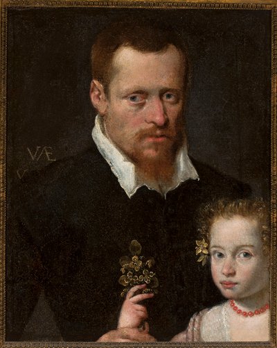 Portret mężczyzny z córką autorstwa Sofonisba Anguissola