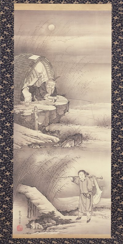 l u shang (sieć publiczna Tai) od .1775 (atrament na papierze) autorstwa Soga Shohaku