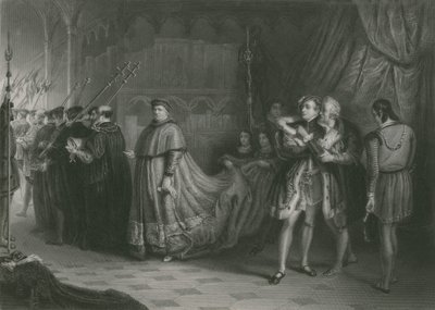 Kłótnia Wolseya i Buckinghama, króla Henryka VIII autorstwa Solomon Alexander Hart