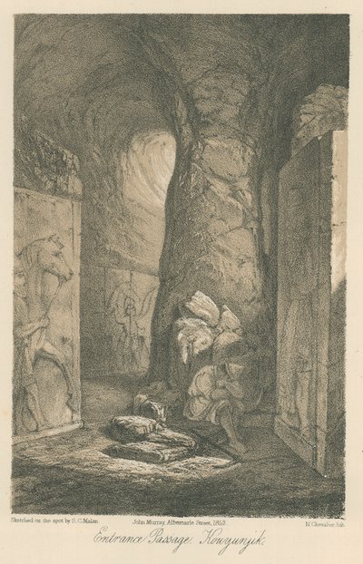 Korytarz wejściowy, Kouyunjik autorstwa Solomon Caesar Malan