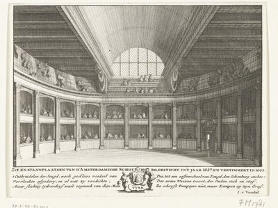 Teatr Jacoba van Campena widziany ze sceny, 1658 autorstwa Solomon Savery