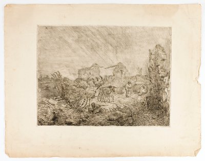 Wózek i ruiny autorstwa Solon H. Borglum