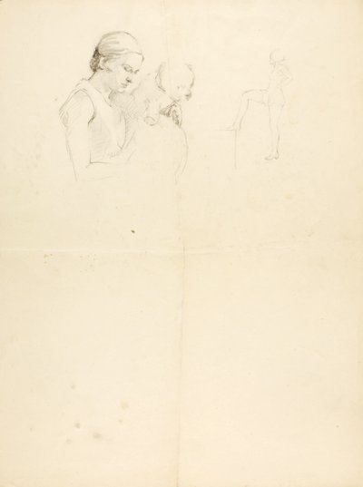Kobieta i pies autorstwa Solon H. Borglum